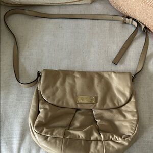 Marc Jacobs Tan Crossbody Bag with Flap Closure